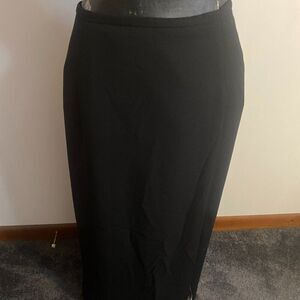 Jon Lawrence Vintage Black Faux wrap front split skirt, size 18W